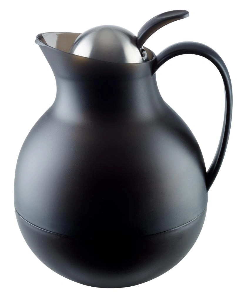 Termos z polypropylenu se skleněnou vložkou ECONOMY, černý, 1 l | APS 10914