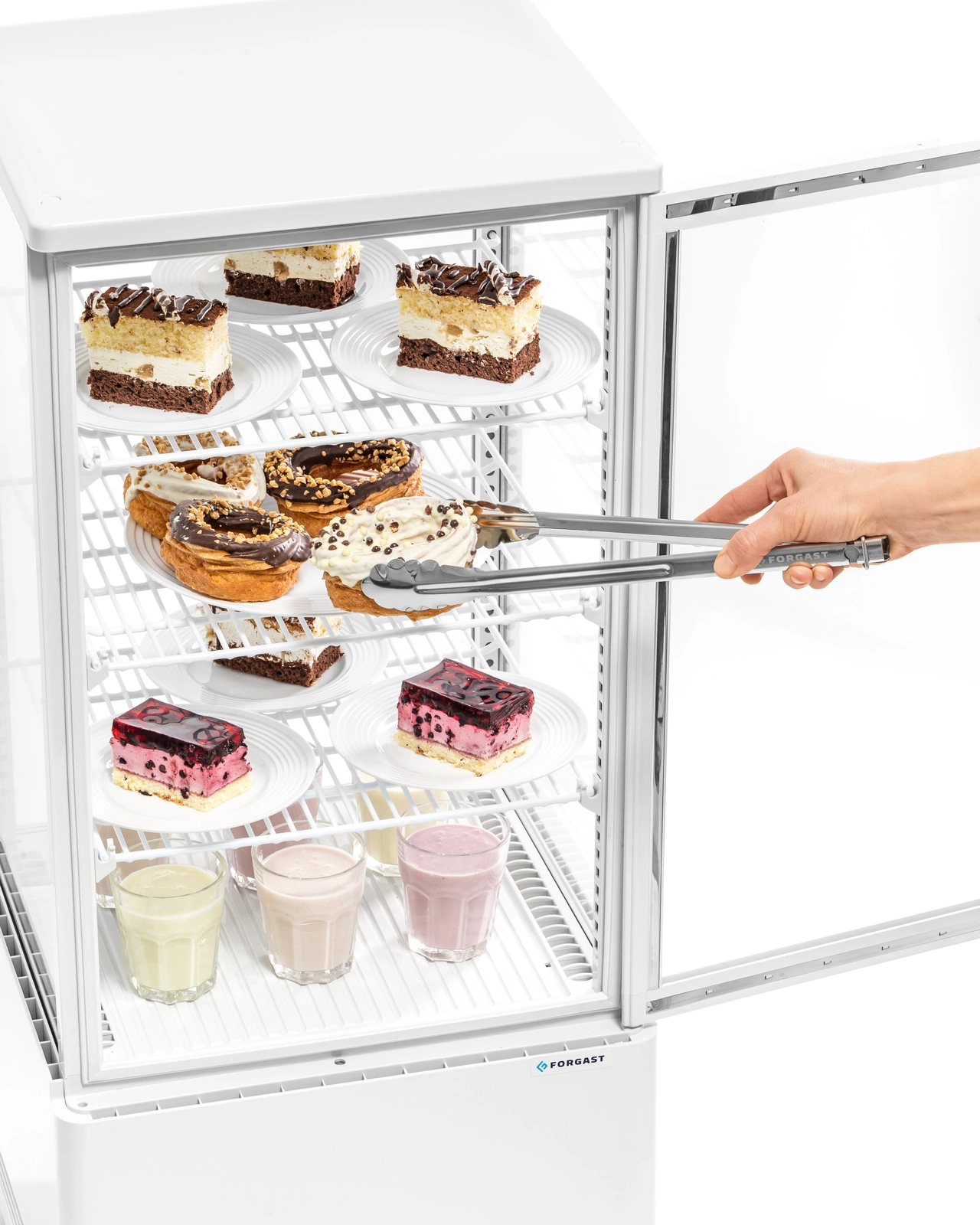 78litrová bílá chladicí vitrína FORGAST FG07747