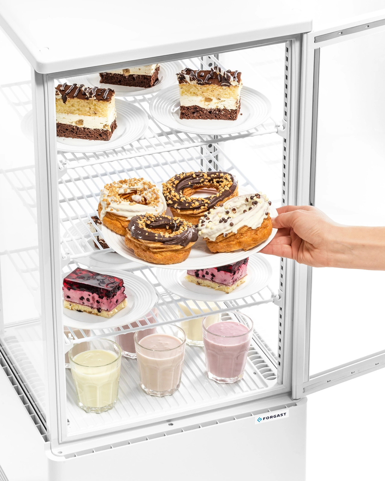78litrová bílá chladicí vitrína FORGAST FG07747