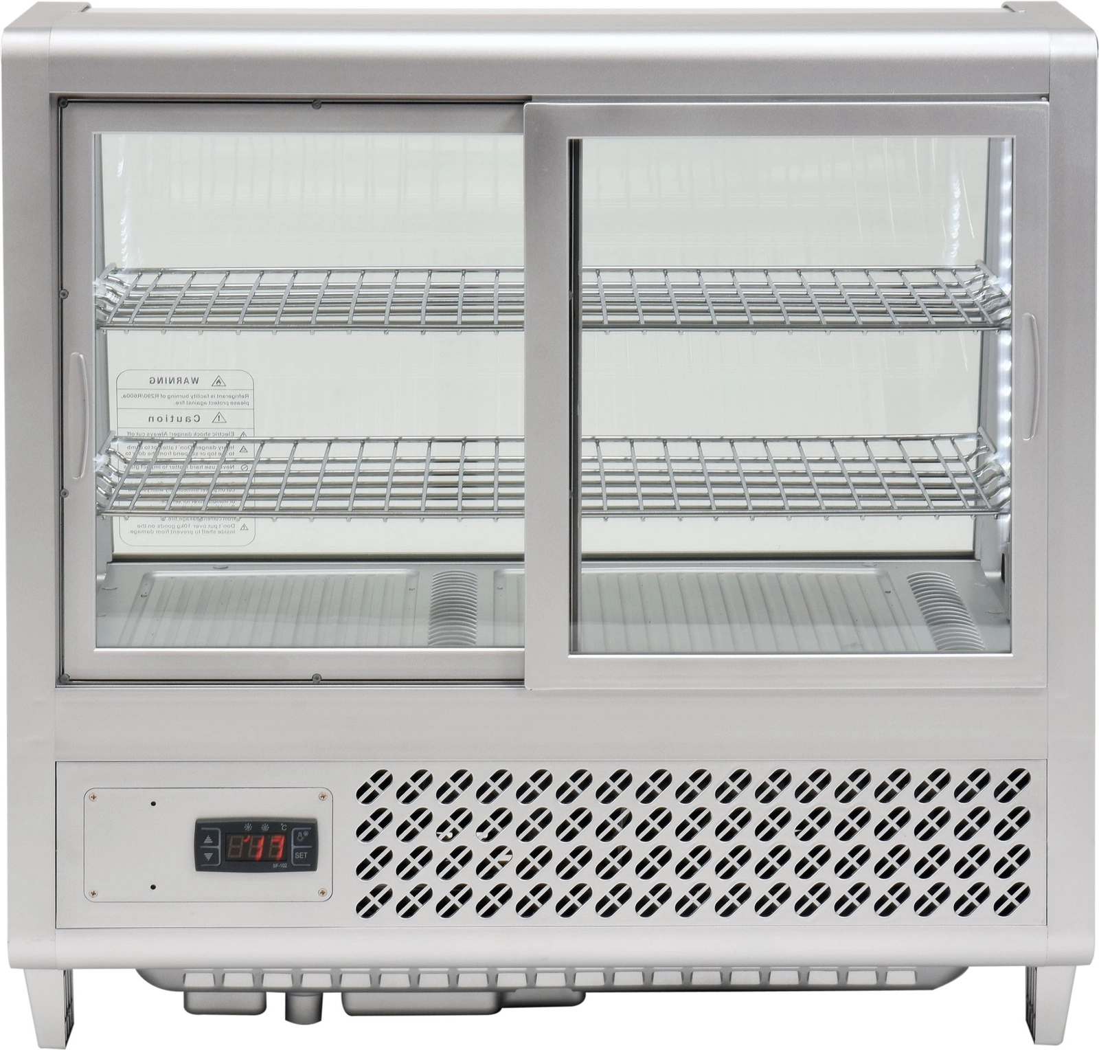 Chladicí vitrína 100 l stříbrná | YATO YG-05022