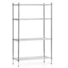 Skladovací regál z chromované oceli, 4 police, 91x45,5x180 cm skládací | FORGAST FG15132