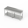 Nerezový pracovní stůl s policí 210x70x85 cm | FORGAST