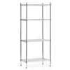 Skladovací regál z chromované oceli, 4 police, 61x45,5x180 cm skládací | FORGAST FG15131