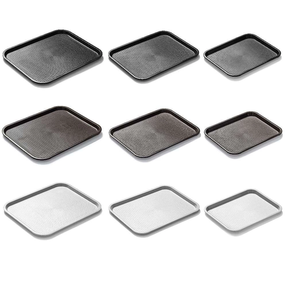 Tác fast food černá, polypropylen, 45x35 cm, obdélníková | FORGAST FG12533