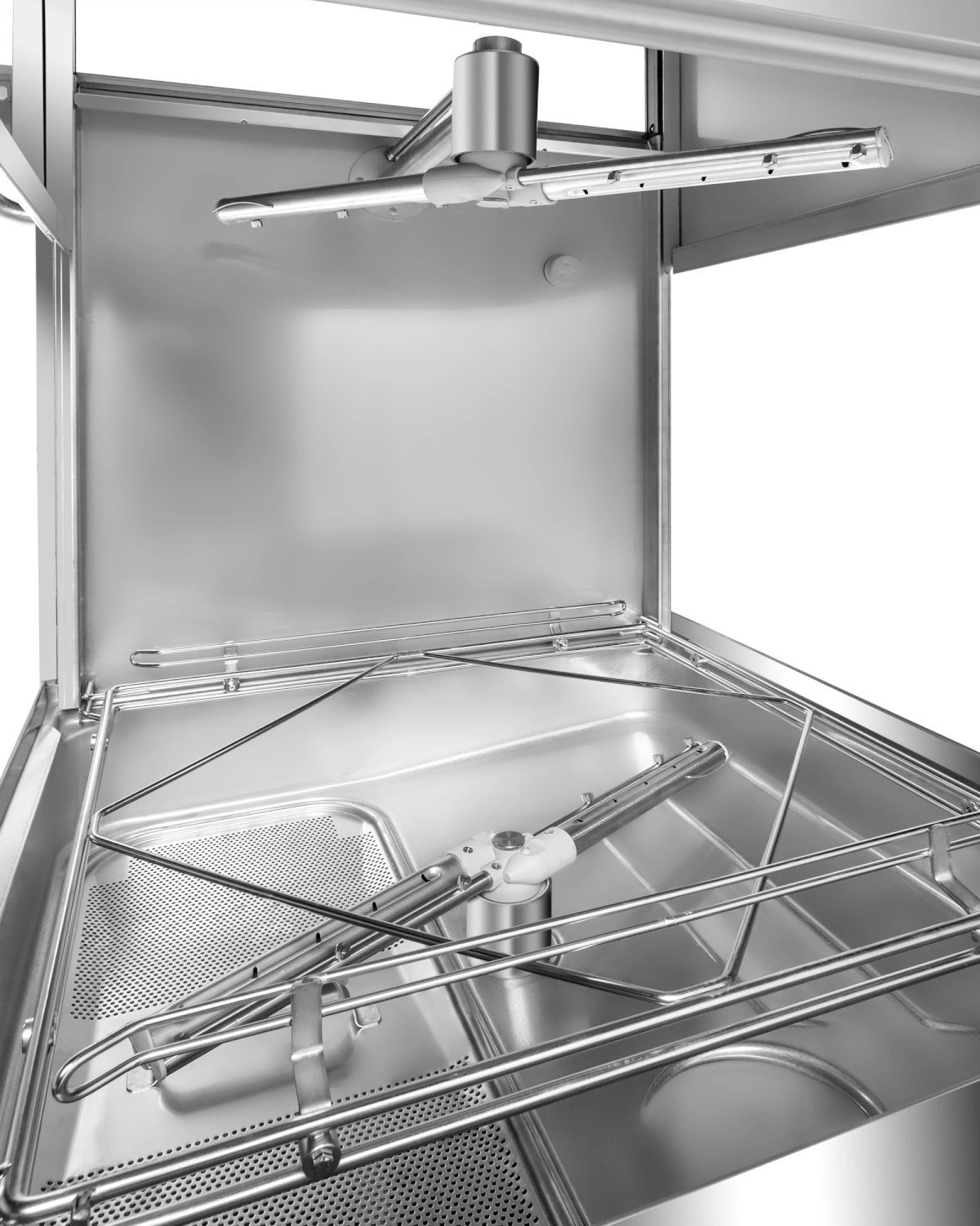 Gastronomická průchozí myčka nádobí s odtokovým čerpadlem, elektronické ovládání, dávkovač mycího prostředku, 9,55 kW, 400 V | PROFICHEF PCZ-04103