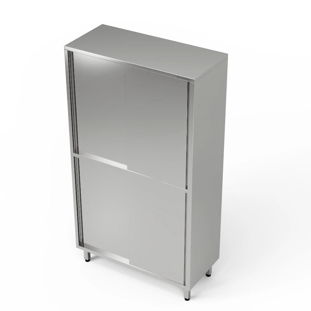 Nerezová průchozí skříňka dělená 80x70x200 cm | FORGAST