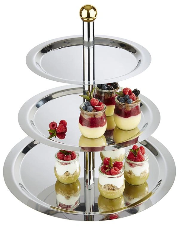 Etažér bufetový třípatrový FINESSE, 48x50 cm | APS 33248