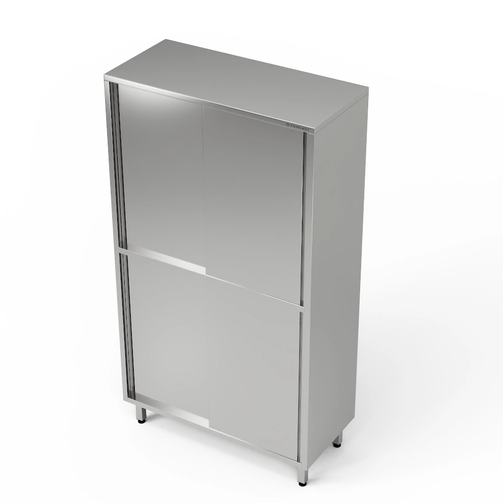 Nerezová průchozí skříňka dělená 100x50x200 cm | FORGAST