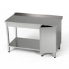 Nerezový pracovní stůl se skříňkou a spodní policí 120x60x85 cm | FORGAST