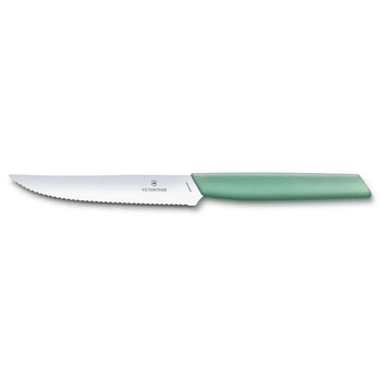 Švýcarský moderní steakový nůž mátově zelený | VICTORINOX 6.9006.12W41