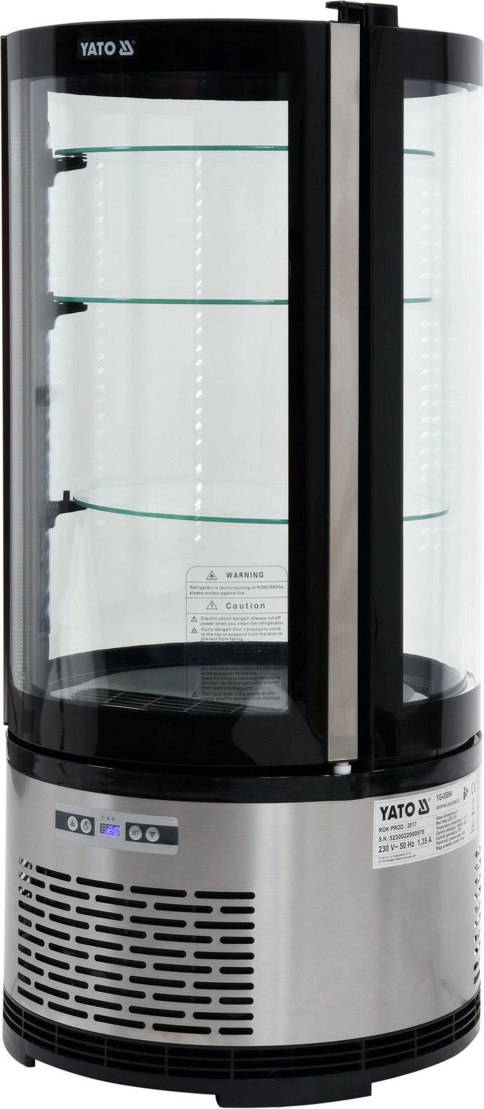 Chladicí vitrína 100 l kulatá nastavitelná | YATO YG-05094