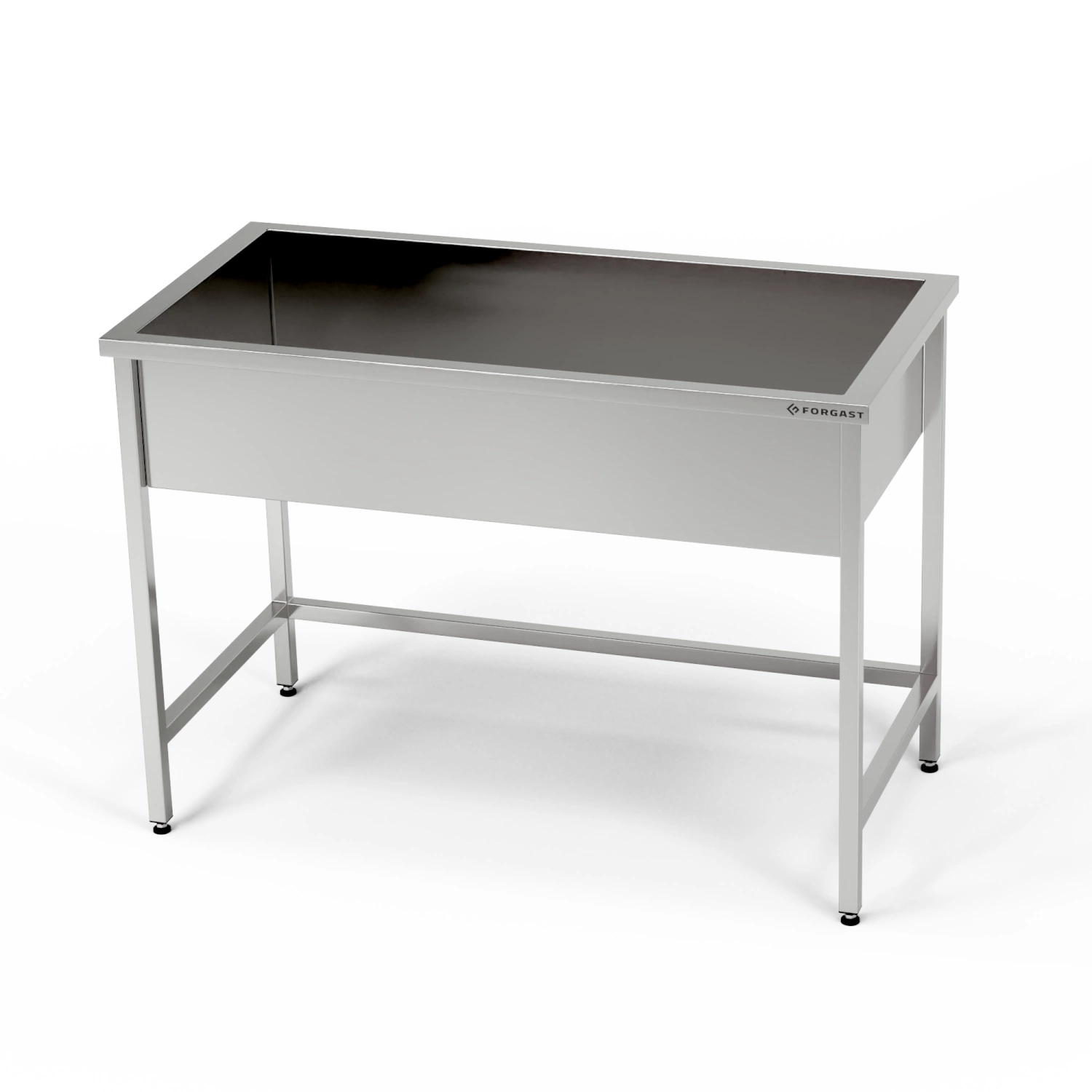 Nerezové jednokomorové umyvadlo (hloubka 40 cm) 90x60x85 cm | FORGAST