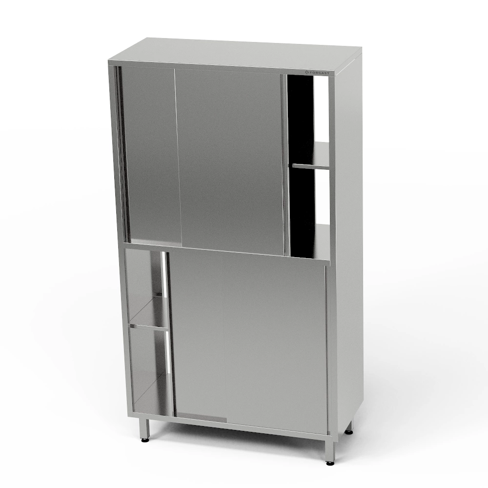Nerezová průchozí skříňka dělená 100x70x180 cm | FORGAST