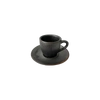 Šálek Bel 100 ml s podšálkem 11 cm Still Cristall hematit | KERA CERAMIKA 2.3.3.HEMATIT