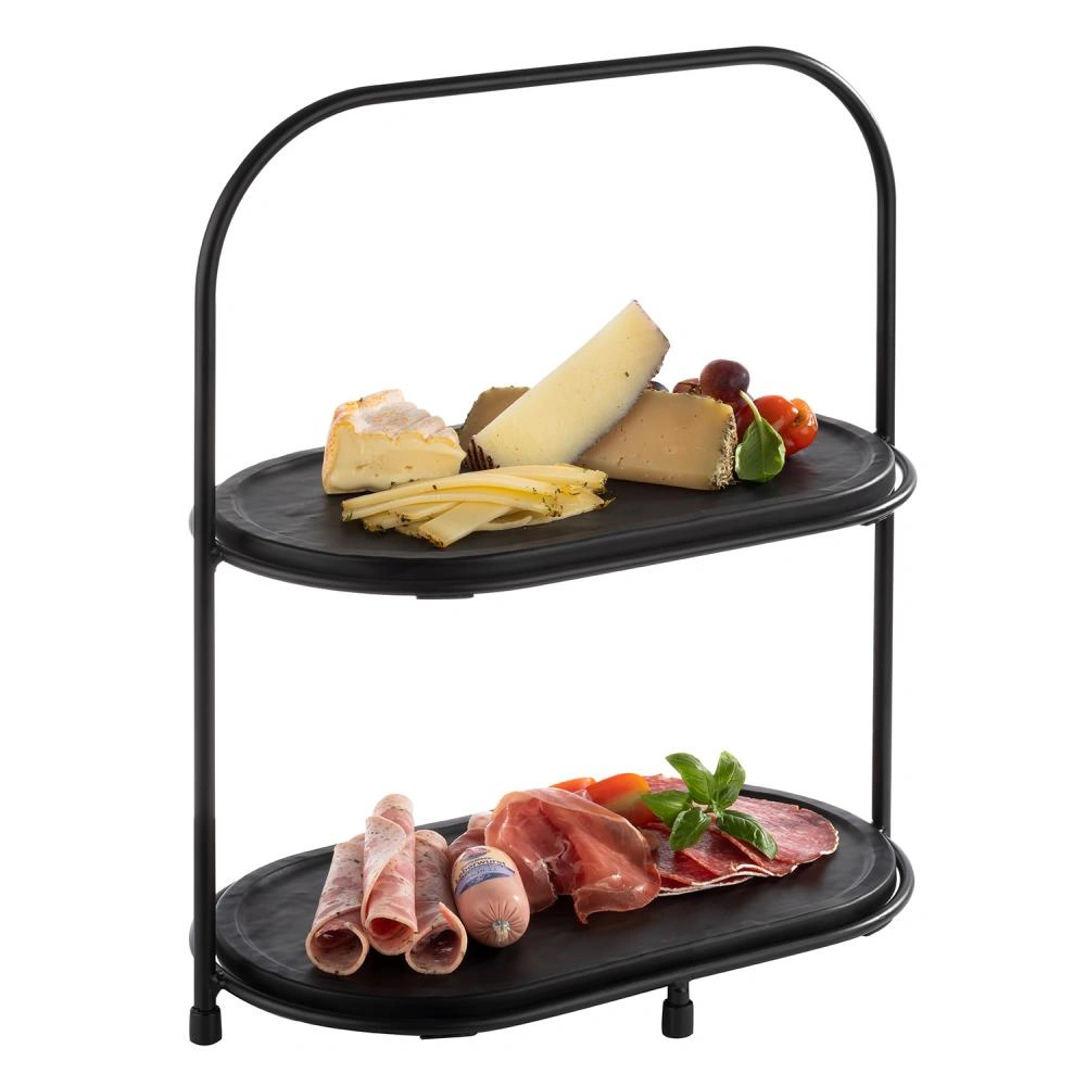 Podnos SLATE z melaminu černý, 28x15.5x1 cm | APS 85099