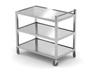 Svařovaný číšnický vozík z nerezové oceli se 3 policemi HENDI 810224