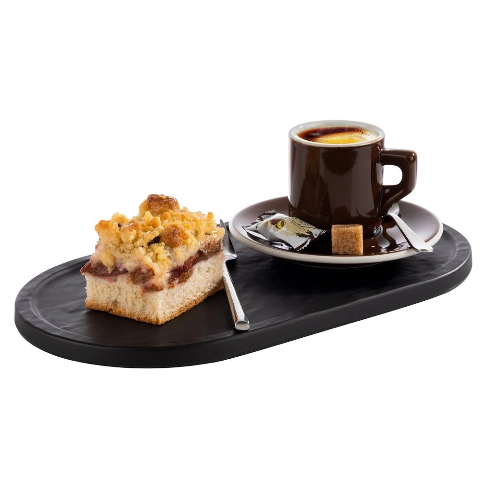 Podnos SLATE z melaminu černý, 28x15.5x1 cm | APS 85099