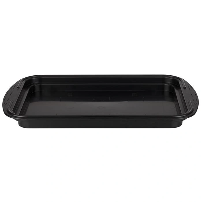 Podnos s chladicí vložkou a víkem, černý 43x29x14 cm | APS 9091