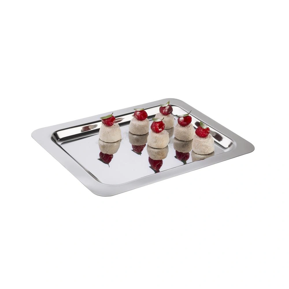 Podnos FPROFI LINE, leštěný, z nerezové oceli, 32.5x26.5x2 cm | APS 12100