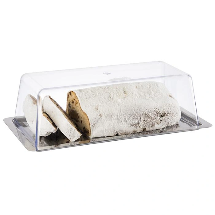 Podnos s víkem 33x17x10 cm, nerezová ocel, s víkem | APS 64