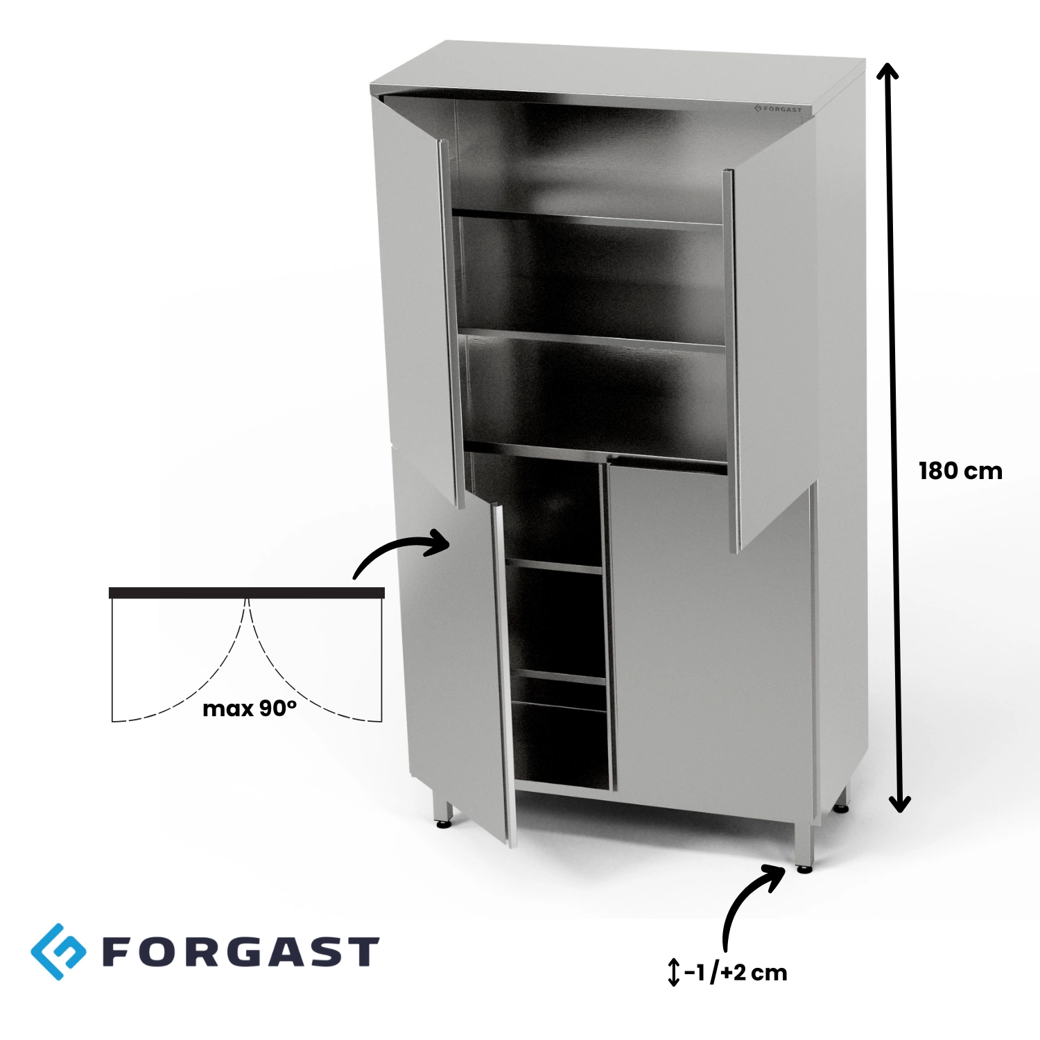 Dělená skříň 90x70x180 cm | FORGAST