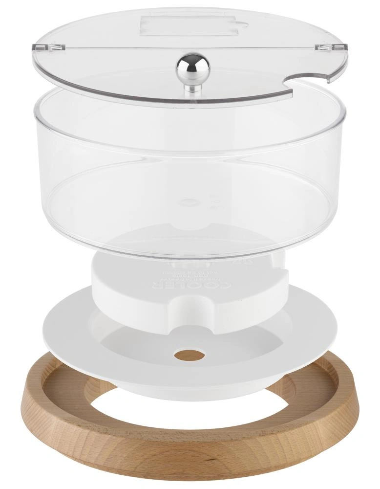 Velká chladicí mísa s dřevěnou základnou TOP FRESH s vložkou a poklicí, 26x19 cm | APS 11818