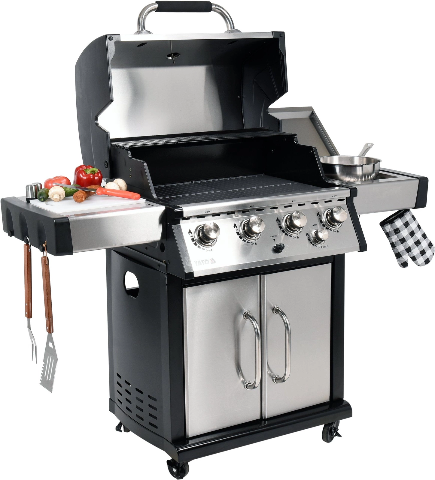 Plynový gril Yokate, 5 hořáků (4+1) | YATO YG-20013