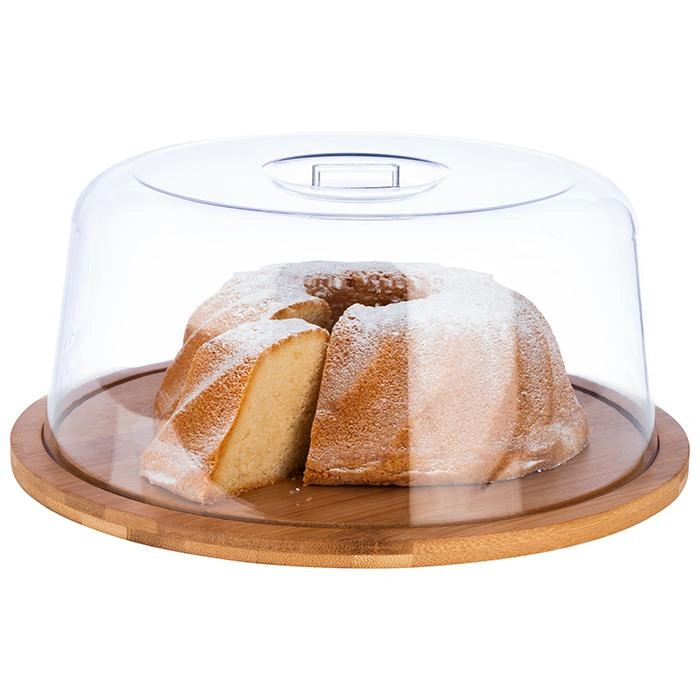 Bambusový tác s víkem z plastu SAN, 25x13,5 cm | APS 825