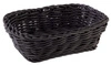 Košík na pečivo z polypropylenu, obdélníkový, černý, 19x13x6 cm | APS 50630
