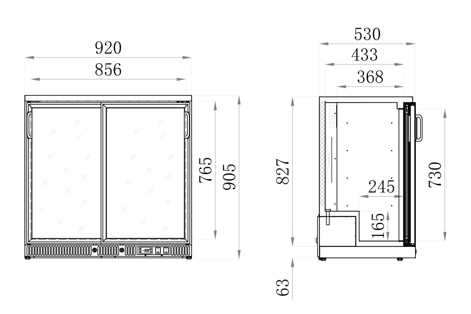 Chłodziarka do butelek, 227 l, dynamiczne chłodzenie, 230 V, R600a, zamek | YATO YG-05356