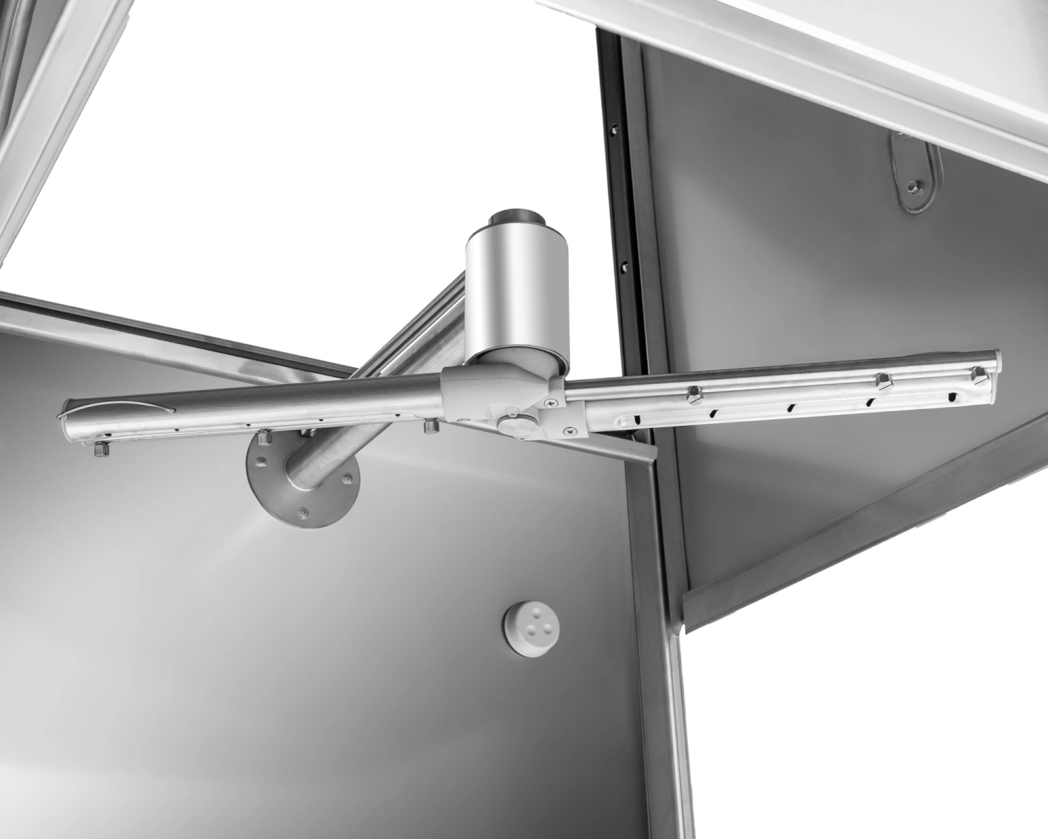 Gastronomická průchozí myčka nádobí s odtokovým čerpadlem, elektronické ovládání, dávkovač mycího prostředku, 9,55 kW, 400 V | PROFICHEF PCZ-04103