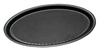 Oválný číšnický tác, GRIPZONE, z GFK kompozitu, černý, 29x21x2 cm | APS 506