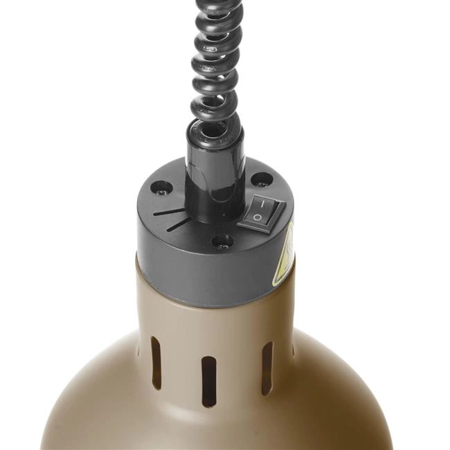 Závěsná lampa na ohřívání pokrmů, válcová, HENDI, béžová, 230V/250W, 17.5x(V)25 cm | HENDI 273784