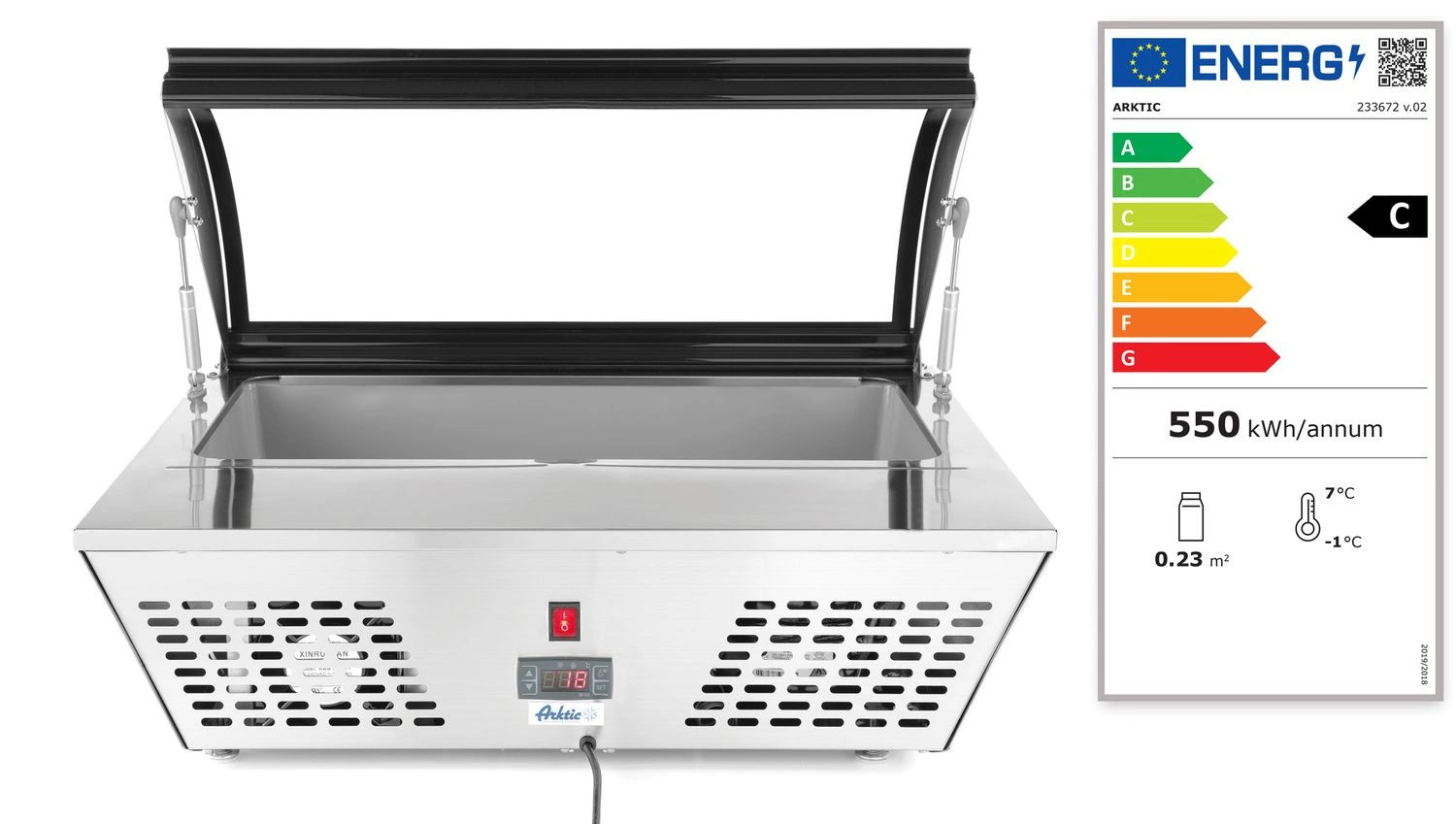 67litrová chladicí vitrína HENDI 233672