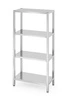 Nerezový šroubovaný regál se 4 policemi 80x40cm | HENDI 812518