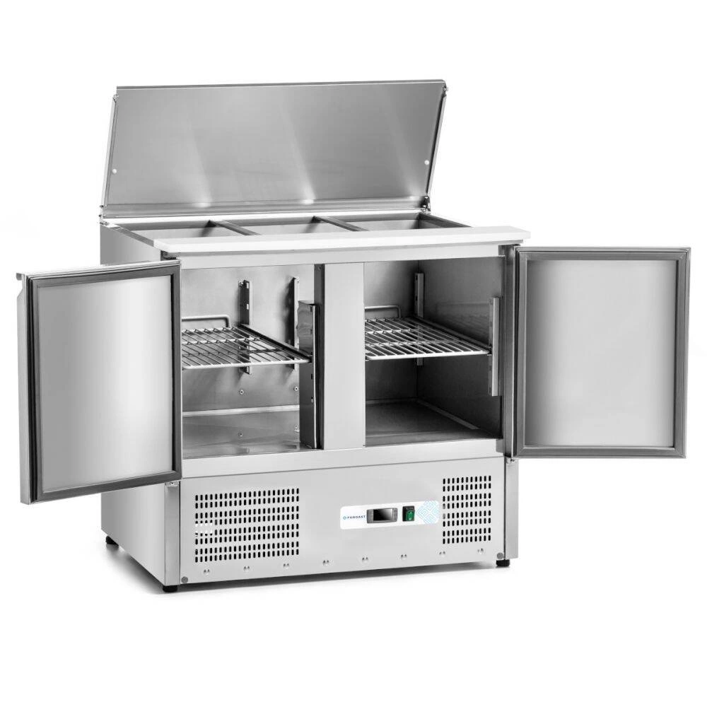 Chladicí stůl 2-dveřový salátový 257 l, s nerezovým víkem | FORGAST FG07422