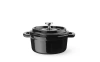 Smaltovaný litinový hrnec, 0,27 l, černý, 13x10x(V)4,8 cm | HENDI 626894