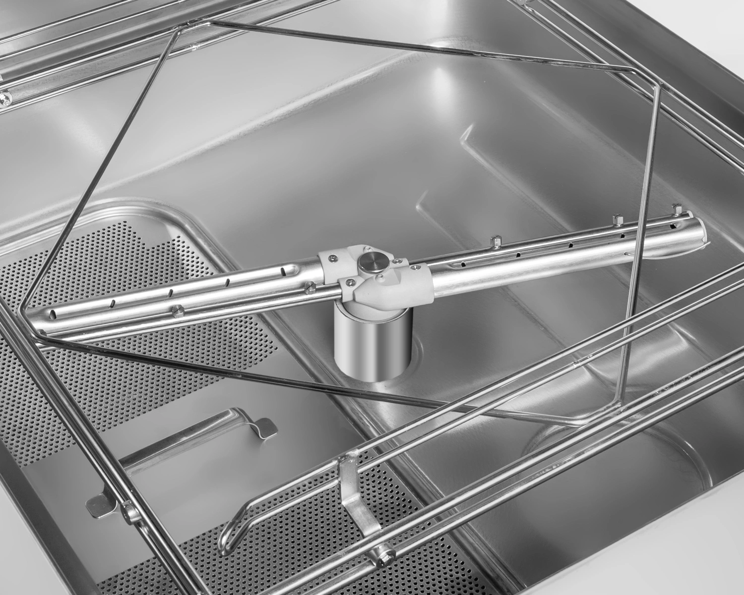 Gastronomická průchozí myčka nádobí s elektronickým ovládáním, dávkovačem mycího prostředku, 9,55 kW, 400 V | PROFICHEF PCZ-04100