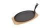Litinový talíř s dřevěným podstavcem a rukojetí | HENDI 629383