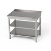 Nerezový pracovní stůl se dvěma policemi 100x60x85 cm | FORGAST