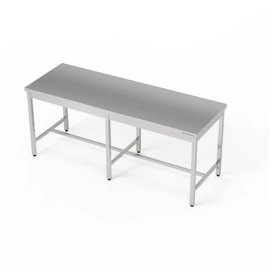 Nerezový centrální pracovní stůl 200x80x85 cm | FORGAST