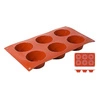 Silikonová forma na muffiny, 6 otvorů, prům. 6,9 cm | CONTACTO 6634/076