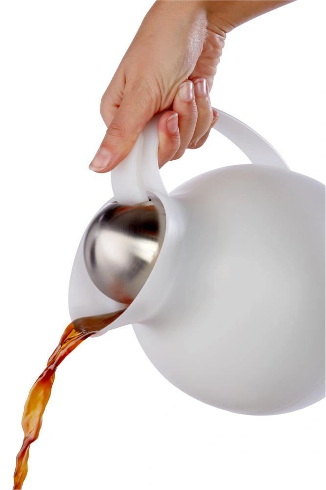 Termos z polypropylenu se skleněnou vložkou ECONOMY, bílý, 1 l | APS 10913