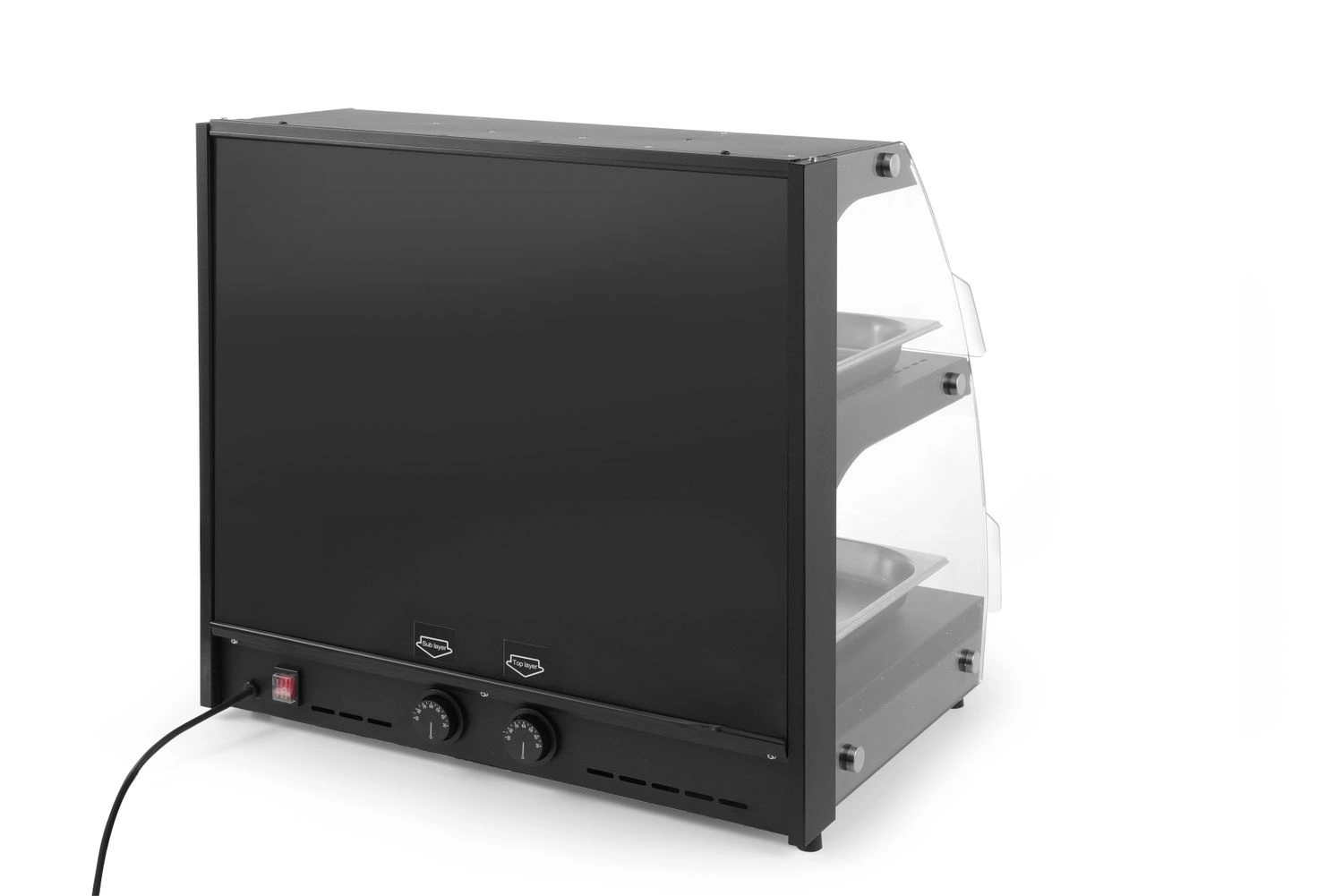 Vitrína ohřívací dvouúrovňová, 97 l, 0.56 kW | HENDI 233962