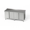 Nerezový pracovní stůl se 2 skříňkami 240x60x85 cm | FORGAST