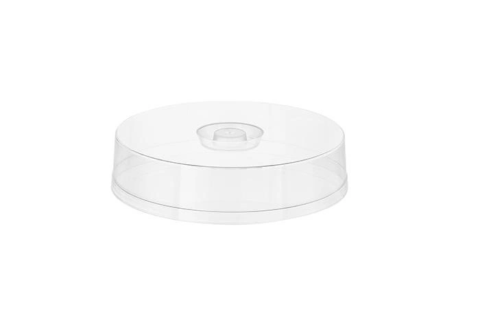 Podnos na koláče a dorty se dvěma poklopy, 30x10 cm, nerezová ocel, s poklopem | APS 652