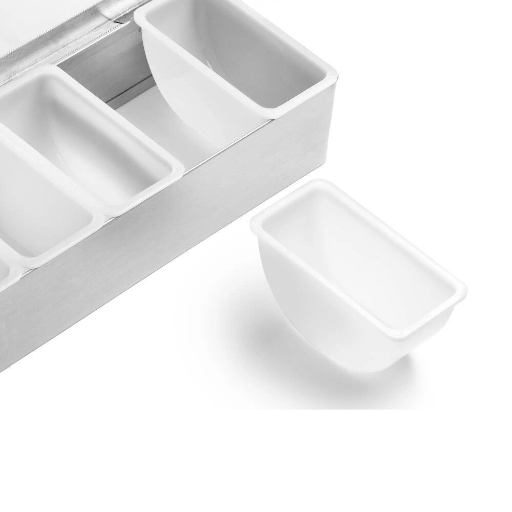 5-dílná nádoba na barmanské přísady, šedá, 37.5x14x9 cm | FORGAST FG11419