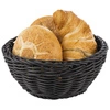 Košík na pečivo z polypropylenu, kulatý, černý, 20x20x8 cm | APS 50607