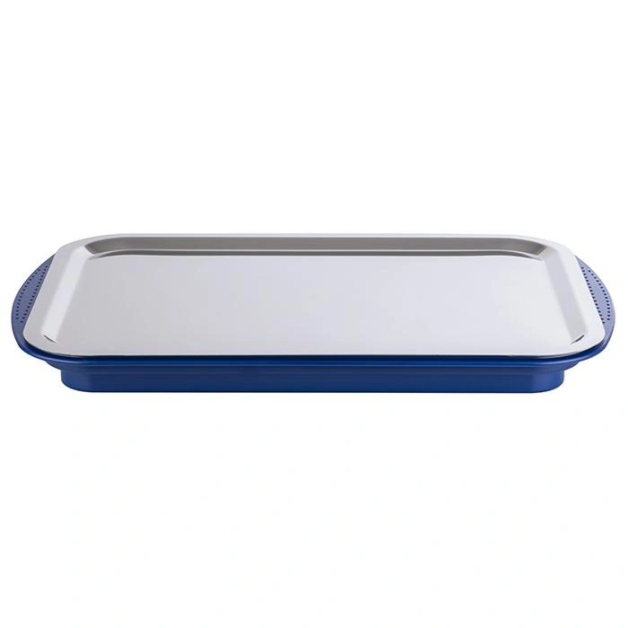 Podnos s chladicím vložkou a víkem, modrý 43x29x14 cm | APS 9090