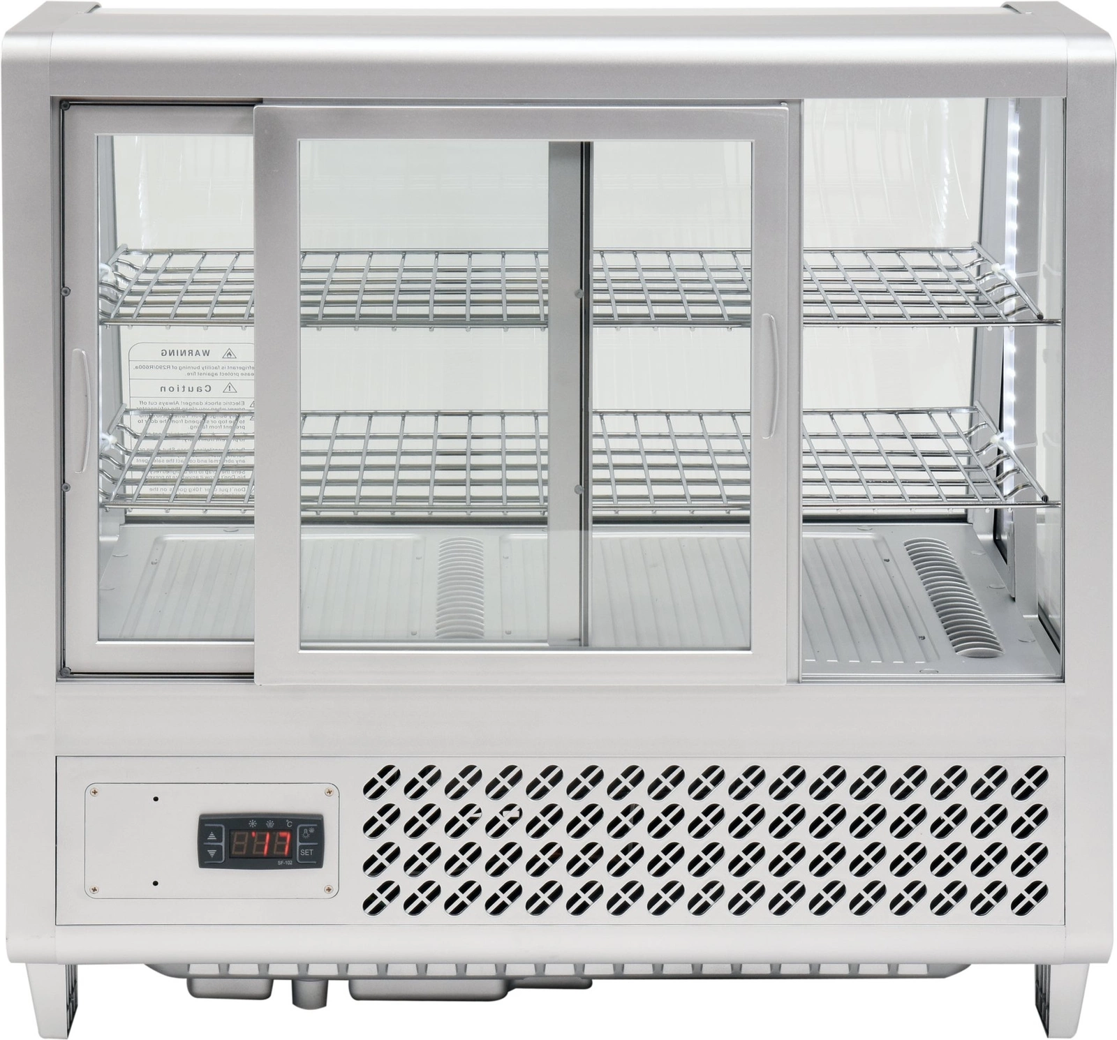 Chladicí vitrína 100 l stříbrná | YATO YG-05022